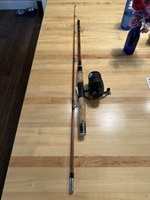 Vintage, True Temper 63L UNI-SPIN 6ft 2pc. Fiberglass Spinning Rod+Reel Combo picture