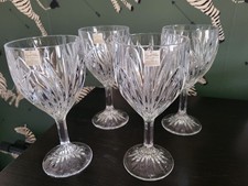 Vintage BOHEMIA Crystal Glasses Goblets 