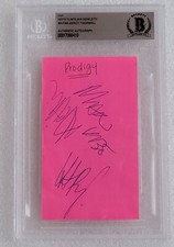 THE PRODIGY SIGNED CUT BECKETT BAS COA SLABBED AUTOGRAPHED MUSIC KEITH FLINT picture