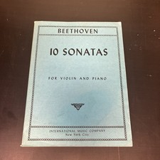 Vintage International Music Beethoven 10 Sonatas Violin Piano Sheet Music USA picture