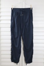 LULULEMON Athletica Blue Subtle Striped Athletic Jogger Track Pants Size 8 picture