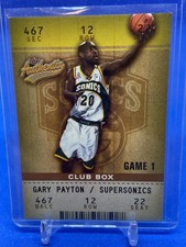 2002-03 Fleer Authentix #10 Gary Payton Club Box #/100 Sonics 
