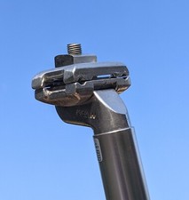 ALLOY SILVER ALUMINUM BICYCLE SEATPOST HL BIKE POST 350MM - FREE USA SHIPPING picture