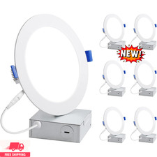 Pack de 6 focos LED empotrables sin carcasa de 4 pulgadas con caja de conexiones picture