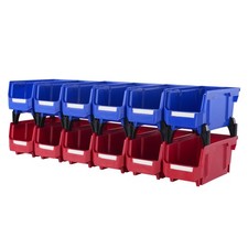 Uimoso Hanging Stackable Plastic Storage Bins for Garage Organization, 12 PCS picture