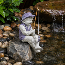 Frederic the Little Fisherman of Avignon Boy Fishing Garden Statue 13 cm height picture