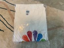 Gildan NBC Sports Men's T-Shirt White XL 100% Cotton Retro Logo Tee picture