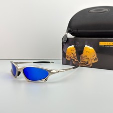 Oakley Penny Juliet X-Metal Silver Frame Blue Lens Vintage Sunglasses New picture