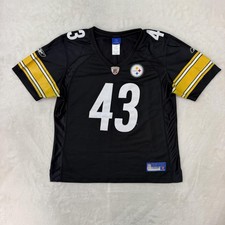 Reebok Pittsburgh Steelers Troy Polamalu Jersey  Womens Large Black Football 43 picture
