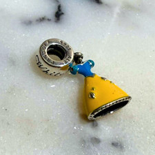 Pandora 925 Sterling Silver Authentic Disney Snow White Dress Dangle 791579ENMX picture