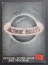 Vintage 1946-47 Basketball Program Paterson Crescents vs. Baltimore Bullets picture