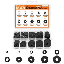 143Pcs Flat Rubber Washers Assortment Kit, 10 Sizes picture