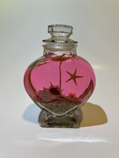 Ocean-Themed Gel Candle In Heart Shaped Jar- Scented & Handcrafted Gift (Pink) picture