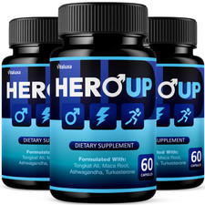 (3 Pack) Hero Up Capsules, HeroUp For Men Enhancement Pills Performance (180 ct) picture