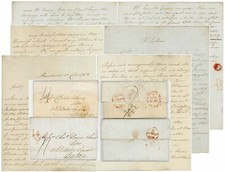 1838 + 1839 TWO LETTERS SIGNED MYERS MANCHESTER to DRUCE re JACKSON CHILDREN etc picture