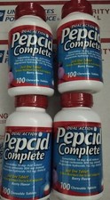 Pepcid Complete 10mg, Berry, 100 Chewable Tablets x 4 =400 Total EXP date 6/27+ picture