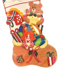 Bucilla Jumbo Jeweled Christmas Stocking Kit in Package - 21.5” long picture
