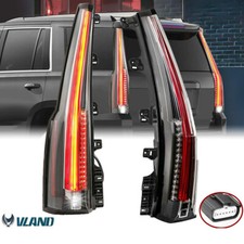 Pair VLAND Clear LED Tail Lights For 2015-2020 Chevrolet Tahoe/Suburban Rearlamp picture