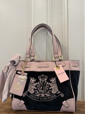 New Juicy Couture Classic Scottie Dogs Daydreamer Viral Tote Bag Black Pink picture