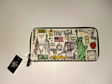 Glam So Chic New York City NYC Zip Around Wallet Travel Print New With Tags picture
