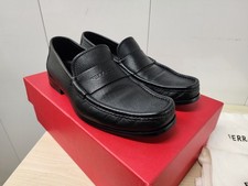 950$ Salvatore Ferragamo Signature Dupont Brown Leather Loafers Sz: 7 EE picture