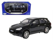 Motormax 1:18 2008 Porsche Cayenne Turbo Metallic Black Diecast Model Car SUV picture