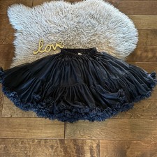 Vintage Malco Modes Black Crinoline Petticoat Skirt Rockabilly Pinup Size P picture