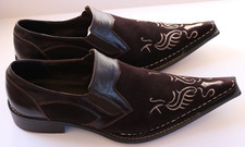 Martello HandMade Brown Leather Boots Mens Size 9.5 Slip On Style -Pre Owned picture