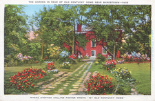 My Old Kentucky Home Garden Bardstown Postcard Posted 1940 Lomira WI picture