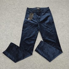 Paige Cindy Twisted Seam Split Jeans Womens 25 Navy Velvet High Rise Straight picture