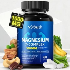 Viyouth 7-in-1 Magnesium Complex 1000mg, 60 Capsules with Zinc picture