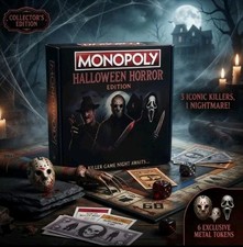 Halloween Horror Mini Special Edition Monopoly Board Game Rare Scream Freddy New picture