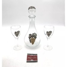Vintage Artina Pewter Glass Wine Set Glasses picture