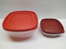 Vtg Rubbermaid Easy Find 14 Cups Storage Container w/ Lid 7J69 -Plus 7J61 3 Cups picture