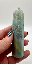Caribbean Calcite Tower – Blue Calcite & Aragonite Crystal Point – 4 Inch picture