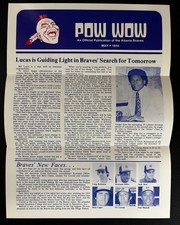 1974 Atlanta Braves POW WOW Hank Aaron 714 Fan Newsletter Publication NOS  picture