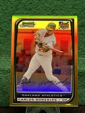 Carlos Gonzalez 2008 Bowman Draft Chrome #BDP19 Gold Refractor /50 (RC) picture