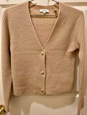 NWOT Vince 100% Cashmere Women's Cardigan sweater Camel Color -Size XS  $395 picture