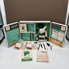 Vintage Lionel Porter Biocraft Biology Lab Metal Case Box Incomplete Accessories picture