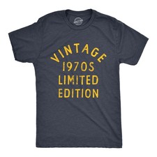 Mens Vintage 1970s Limited Edition T Shirt Funny Cool 1970 Theme Classic Tee for picture
