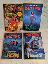 4 Vintage R.L. Stine Fear Street Books: Haunted Sleepwalker Missing Double Date picture
