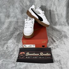 PUMA Youth Size 4.5 Park Lifestyle SK8 Big Kids White Black Gray Gum 401949-01 picture