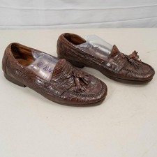 Peter Huber Leather Brown Men's Tassel Loafer Shoes Size 11 picture