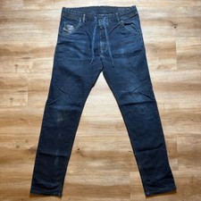 Diesel Krooley-NE JoggJeans Mens 30 Dark Blue Tapered Elastic Waist Denim 0603M picture