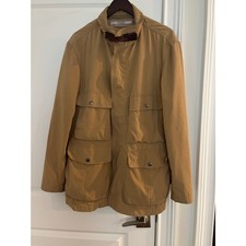 Vintage Allegri Milano Field Jacket Men M Camel Tan Multi Pocket Utility Coat picture