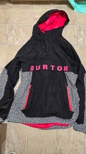 Burton Covert Jacket True Black / PJ Print Waterproof Hooded Size XL EUC picture