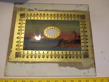 Antique Reverse Painted Glass Vintage 11