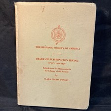 VTG HC Diary of Washington Irving, Spain 1828-1829 Clara Louisa Penny picture