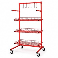 LAUCO B Series 3Shelf Auto Parts Storage Cart & Rack Stand for Garage picture
