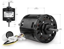 PEMS 58840A Motor 1/20 HP 120V Rolled Steel 1600 RPM Resilient Ring picture